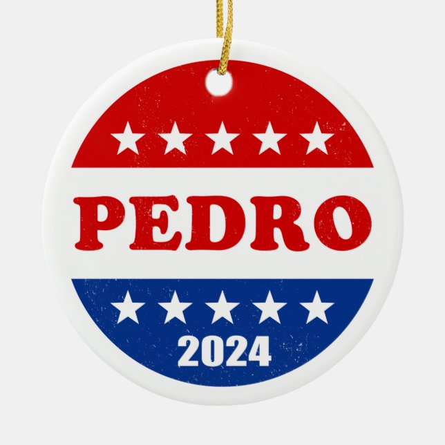 Schaltfläche für den Präsidentschaftswahlkampf Ped Keramik Ornament (Vorne)