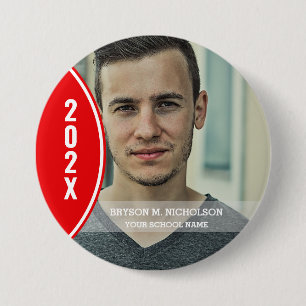 Schaltfläche für den roten und weißen Abschluss Button