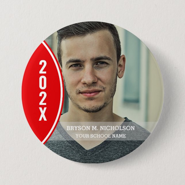 Schaltfläche für den roten und weißen Abschluss (F Button (Vorderseite)
