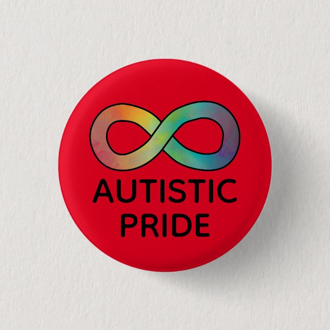 Schaltfläche für die Akzeptanz der Autistik Button (Vorderseite)