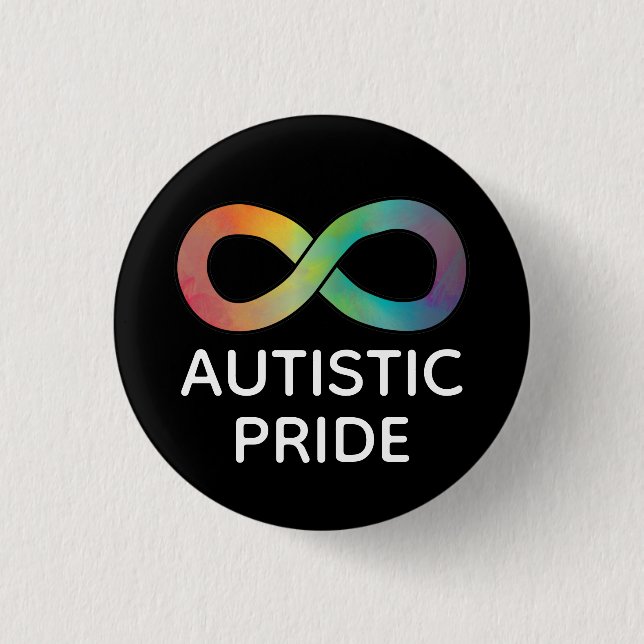 Schaltfläche für die Akzeptanz der Autistik Button (Vorderseite)