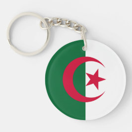 Schaltfläche für die algerische Flagge Schlüsselanhänger