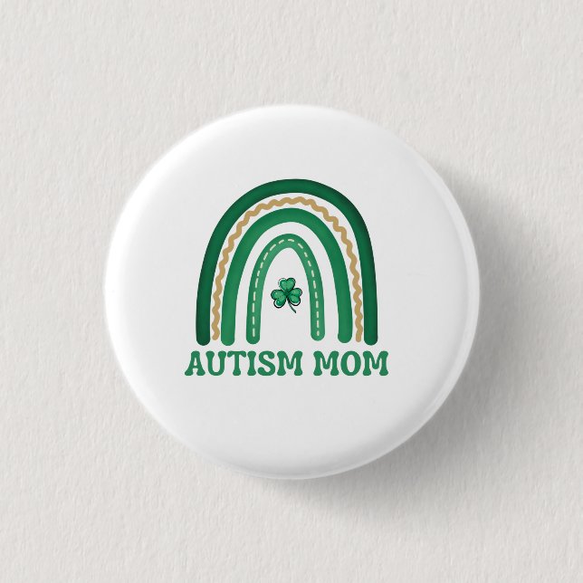 Schaltfläche für die Autismus-Mama, klein, 1¼ Zoll Button (Vorderseite)