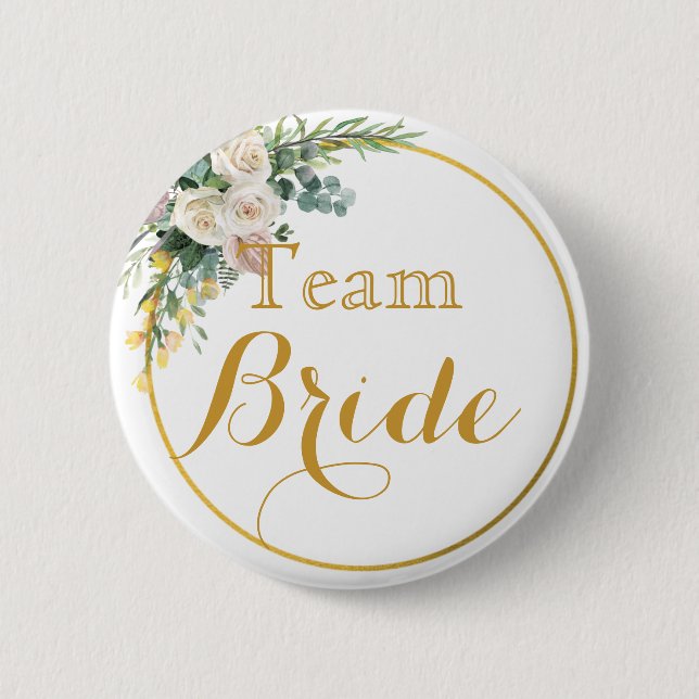 Schaltfläche für die Brille des White Gold Wedding Button (Vorderseite)