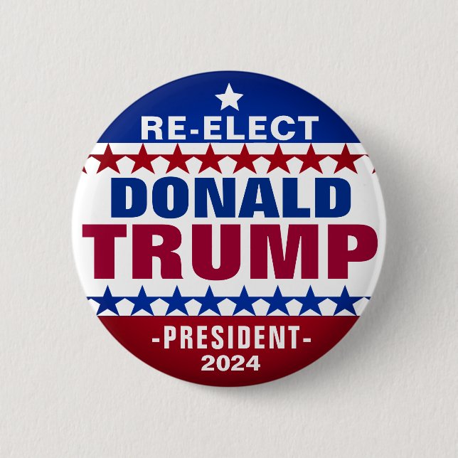 Schaltfläche für die erneute Wahl von DONALD TRUMP Button (Vorderseite)