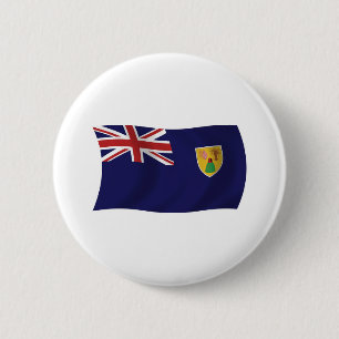 Schaltfläche für die Flagge der Turks- und Caicosi Button