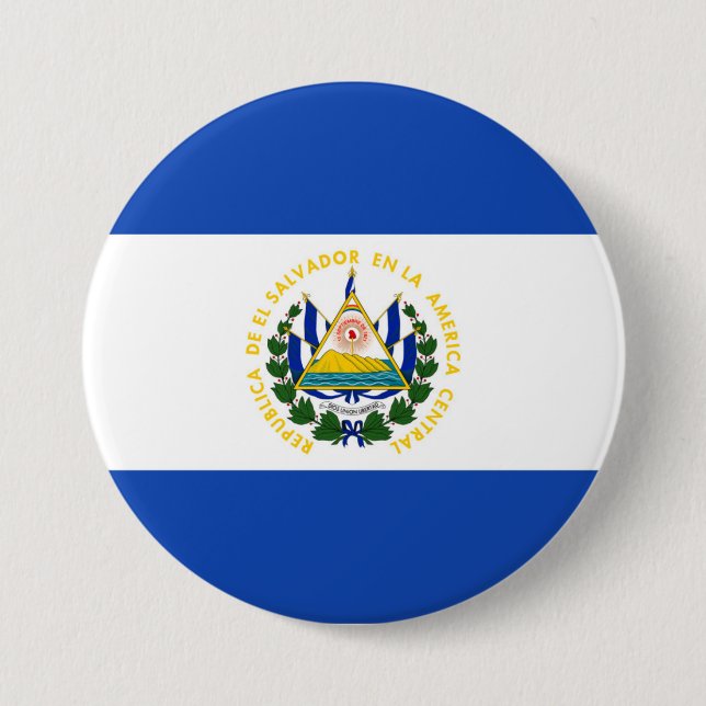 Schaltfläche für die Flagge El Salvador Button (Vorderseite)