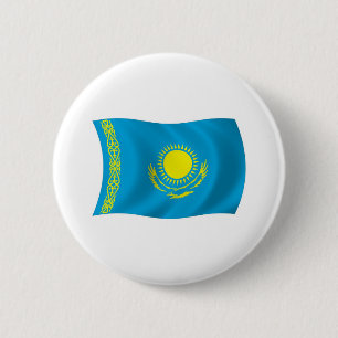 Schaltfläche für die Flagge Kasachstans Button