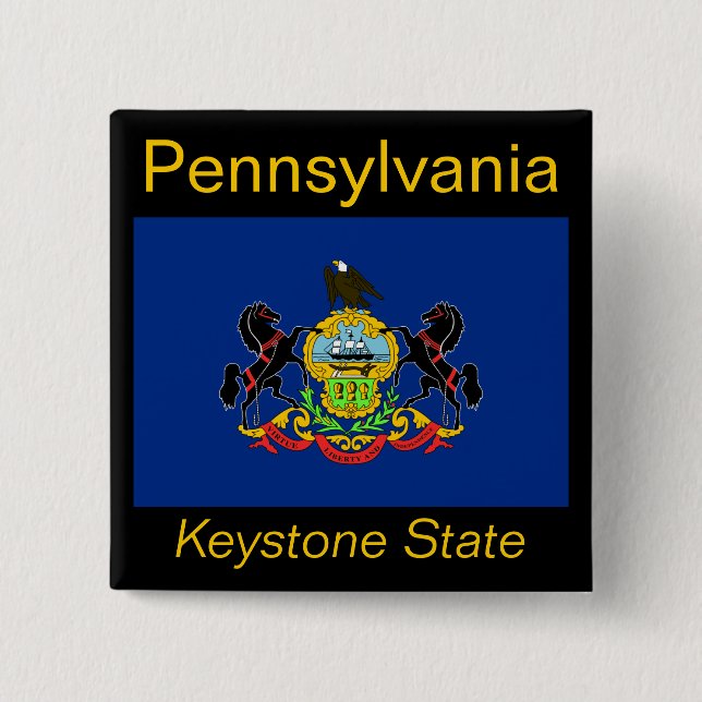 Schaltfläche für die Flagge Pennsylvaniens Button (Vorderseite)