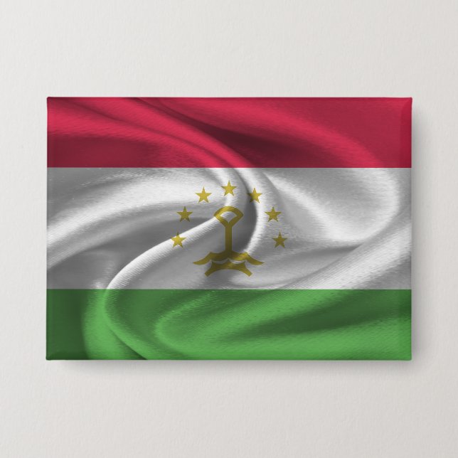 Schaltfläche für die Flagge Tadschikistans Button (Vorderseite)