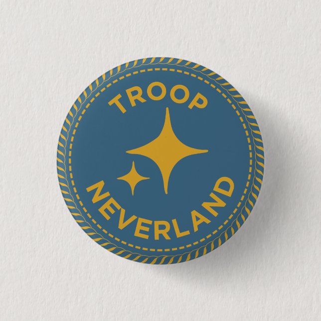 Schaltfläche für die IGGPPCamp-Truppe in Neverland Button (Vorderseite)