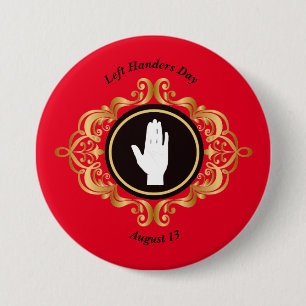 Schaltfläche für die Links Handers Day-Silhouette Button