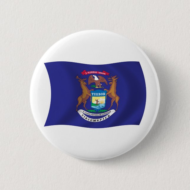 Schaltfläche für die Michigan-Flagge Button (Vorderseite)