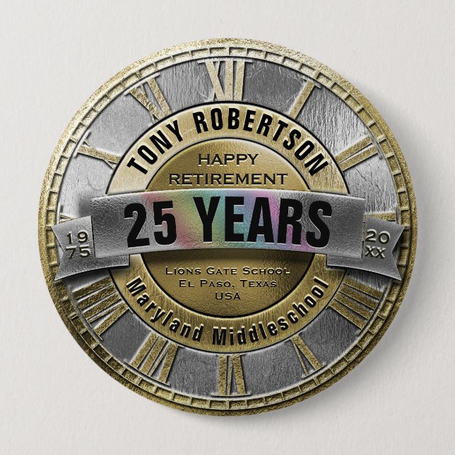 Schaltfläche für die personalisierte Gold- und Sil Button (Vorderseite)