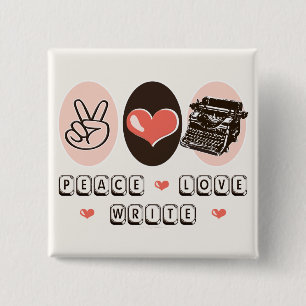 Schaltfläche für die Schreibmaschine von Peace Lie Button