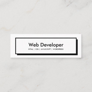 Schaltfläche für die schwarze Website des Webentwi Mini Visitenkarte