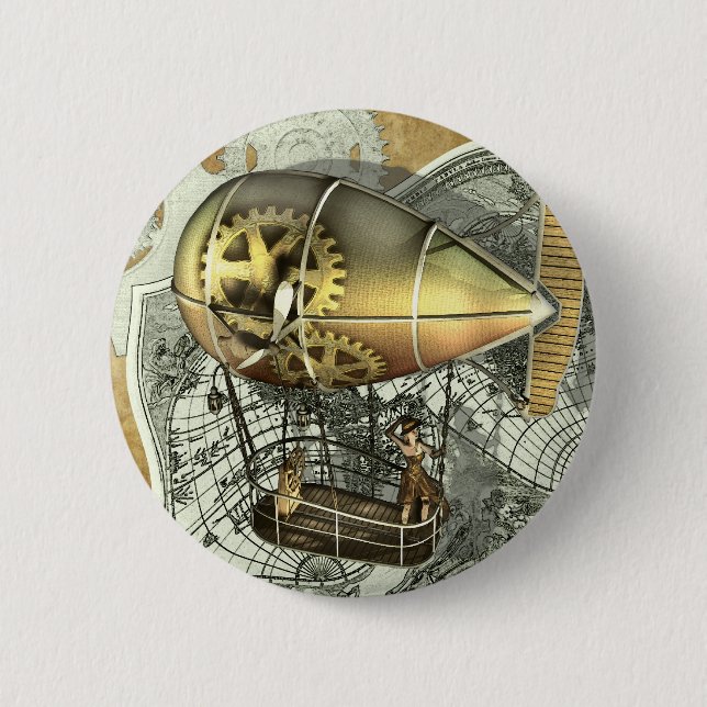 Schaltfläche für die Steampunktrohr-Luftführung Button (Vorderseite)