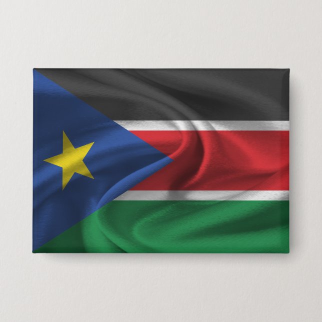 Schaltfläche für die Südsudan-Fahne Button (Vorderseite)