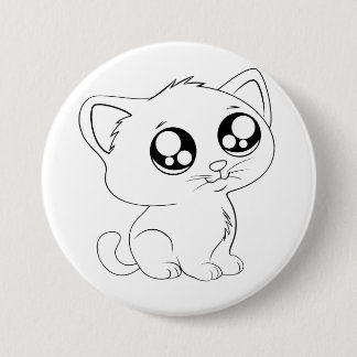 Schaltfläche für elegantes künstlerisches Katzende Button