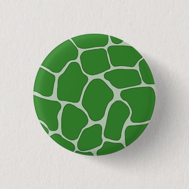 Schaltfläche für grünes Giraffenmuster Button (Vorderseite)
