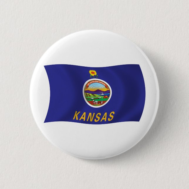 Schaltfläche für Kansas-Flagge Button (Vorderseite)