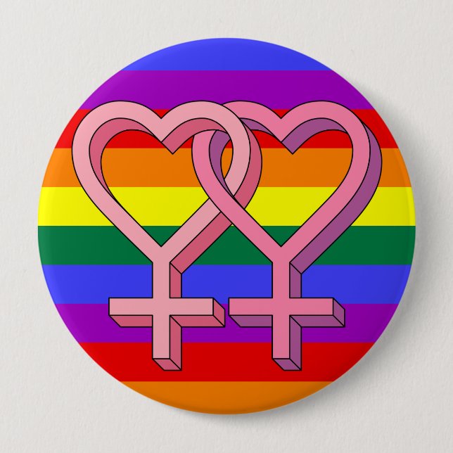Schaltfläche für lesbisches Symbol LGBT-Gleichheit Button (Vorderseite)