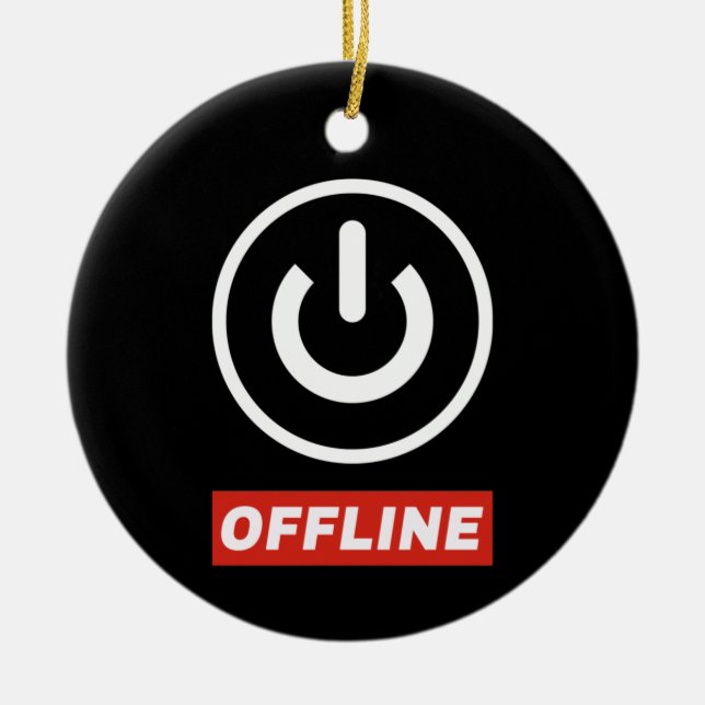 Schaltfläche für Offline-Power zum Entspannen oder Keramik Ornament (Vorne)