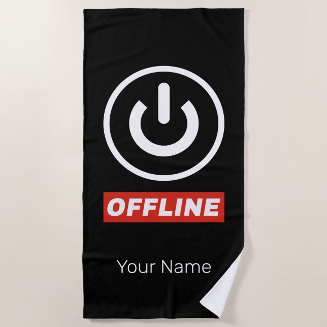 Schaltfläche für Offline-Power zum Entspannen oder Strandtuch (Vorderseite)