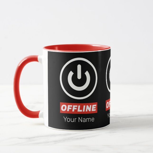 Schaltfläche für Offline-Power zum Entspannen oder Tasse (Links)