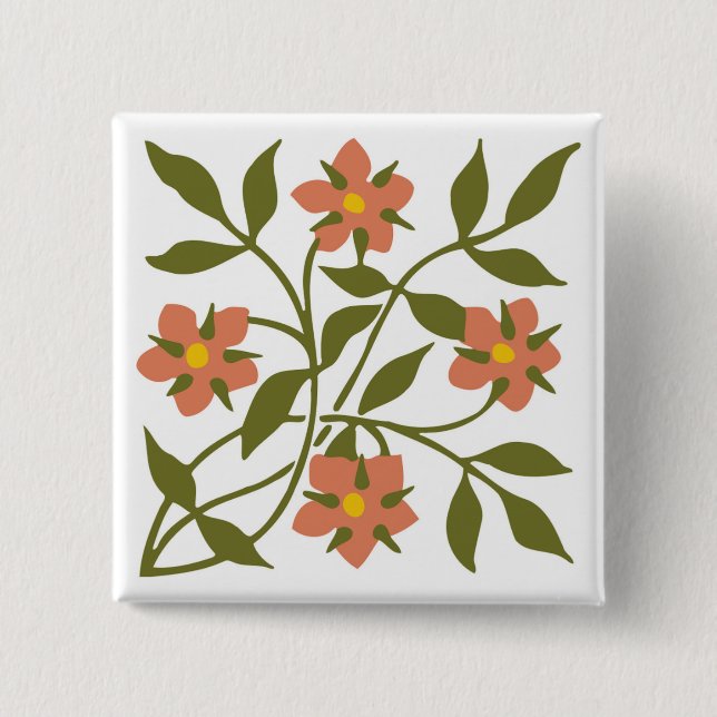 SCHALTFLÄCHE FÜR ORANGE-BLUME BUTTON (Vorderseite)