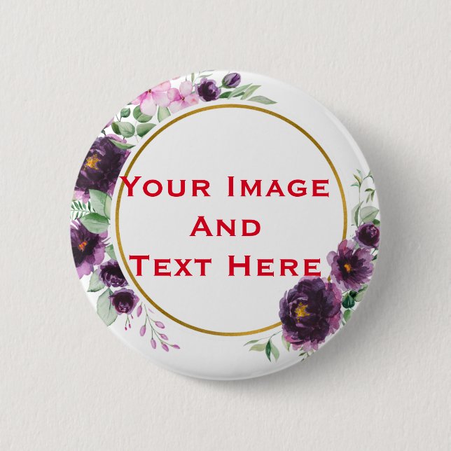 Schaltfläche für Personalisiertes Bild und Text Button (Vorderseite)