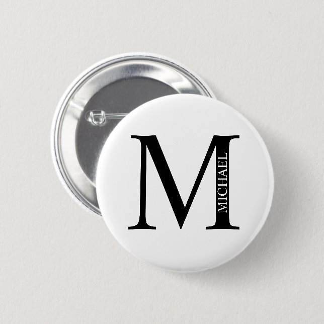 Schaltfläche für personalisiertes Monogramm und Pi Button (Vorne & Hinten)