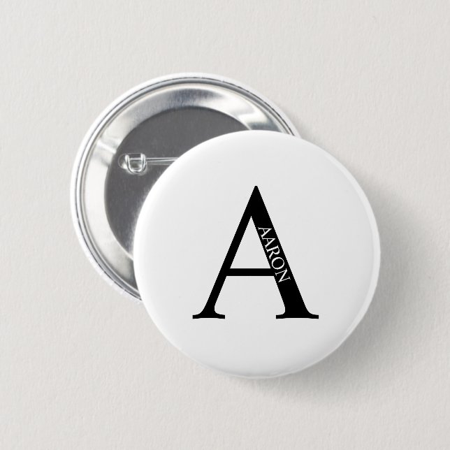 Schaltfläche für personalisiertes Monogramm und Pi Button (Vorne & Hinten)