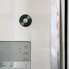 Schaltfläche für Platten Retro-Stil Magnet