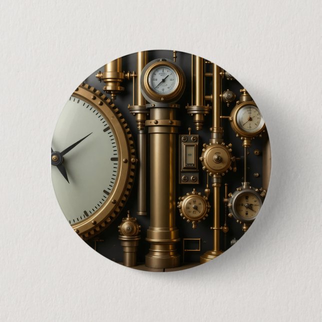 Schaltfläche für Steampunktpfeifen und -waagen Button (Vorderseite)