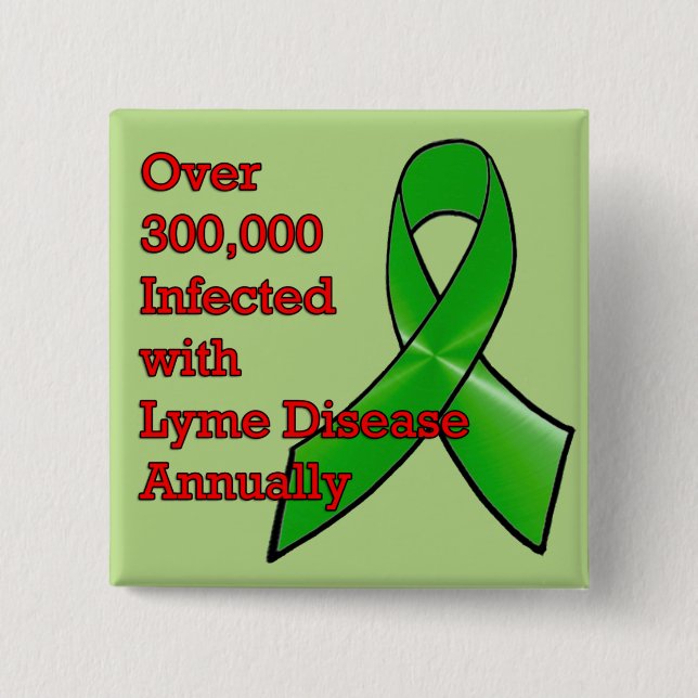 Schaltfläche für über 300 000 neue Hüllen von Lyme Button (Vorderseite)