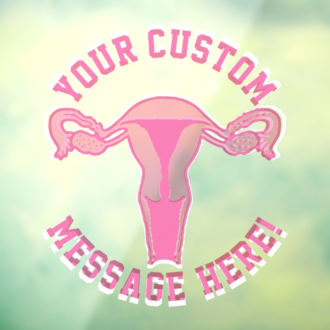 Schaltfläche für Uterus Grafik + Benutzerdefiniert Fensteraufkleber (Blatt 3)