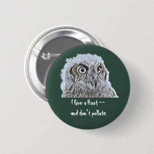 Schaltfläche: Geben Sie einen Hoot Owl Head Button