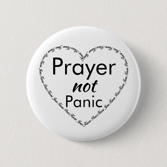 Schaltfläche "Gebet nicht Panik Inspiration Button (Vorderseite)