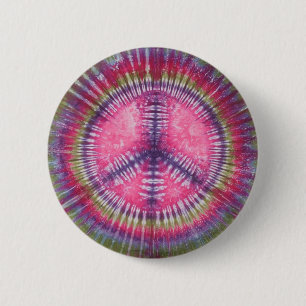 Schaltfläche "Gefärbte Krawatte für lila rosa Frie Button