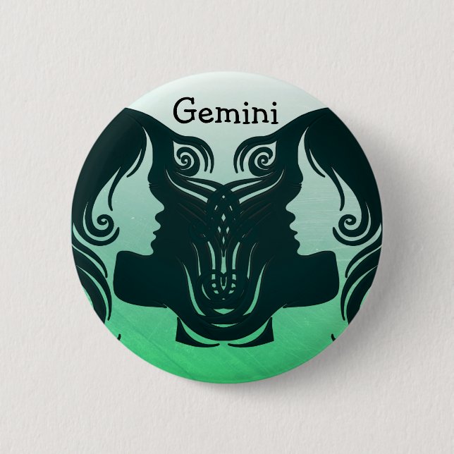 Schaltfläche "Gemini Horoscope Zodiac" Button (Vorderseite)