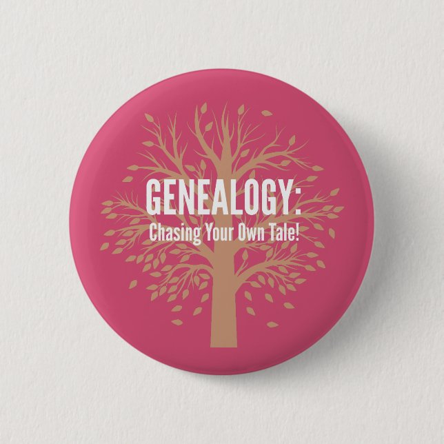 Schaltfläche Genealogie (Rosa) Button (Vorderseite)