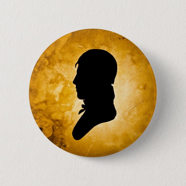 Schaltfläche "Gentleman Silhouette on Gold" Button (Vorderseite)