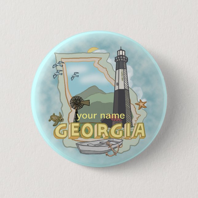 Schaltfläche Georgia Lighthouse Button (Vorderseite)