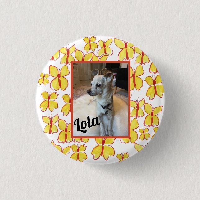 Schaltfläche "gerahmtes Personalisiertes Foto" Button (Vorderseite)