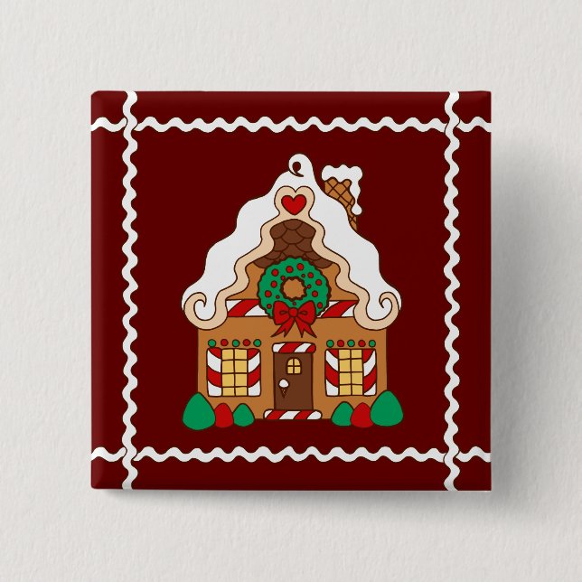 Schaltfläche "Gingerbread House" Button (Vorderseite)