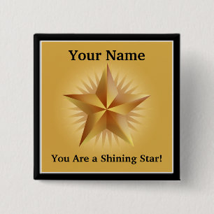 Schaltfläche "Gold Shining Star Custom" Button
