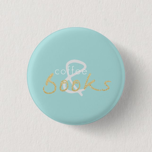Schaltfläche "Gold Sparkasse Kaffee und Bücher" Button (Vorderseite)