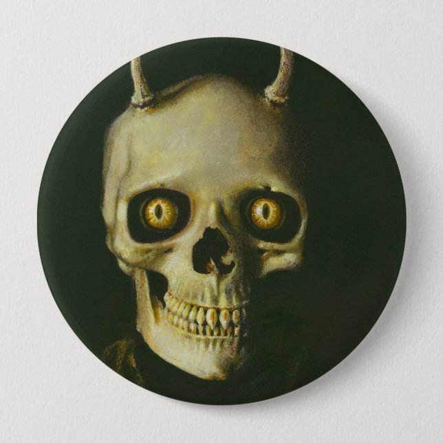Schaltfläche "Gothic Devil Skull" Button (Vorderseite)