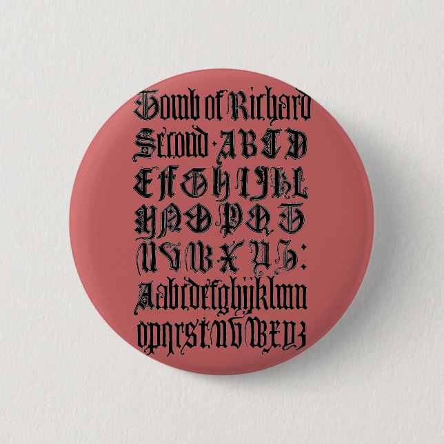 Schaltfläche "Gotische Buchstaben" Button (Vorderseite)